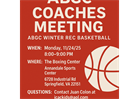 Winter Rec Hoops Coaches Meeting